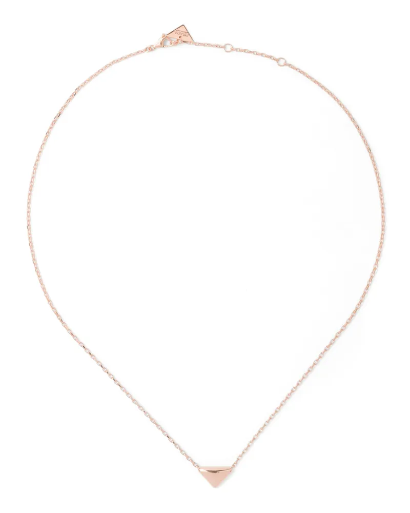 Prada Eternal Gold Halskette Aus Roségold Mit Mini-triangolo-anhänger, Damen, Roségold Roségold