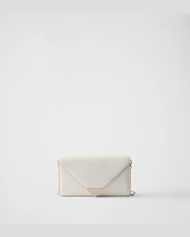 Prada Mini Bag aus Saffiano-Leder Weiss