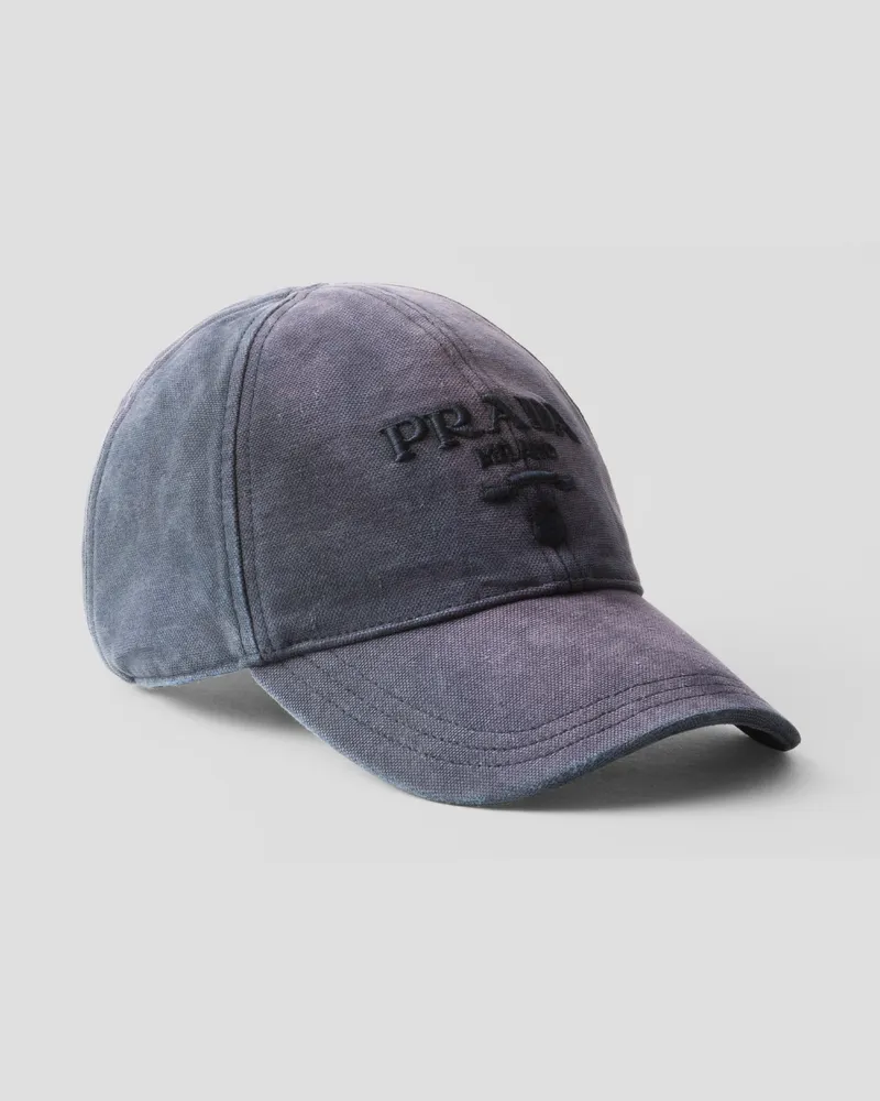 Prada Baseballkappe aus Canvas Ostseeblau