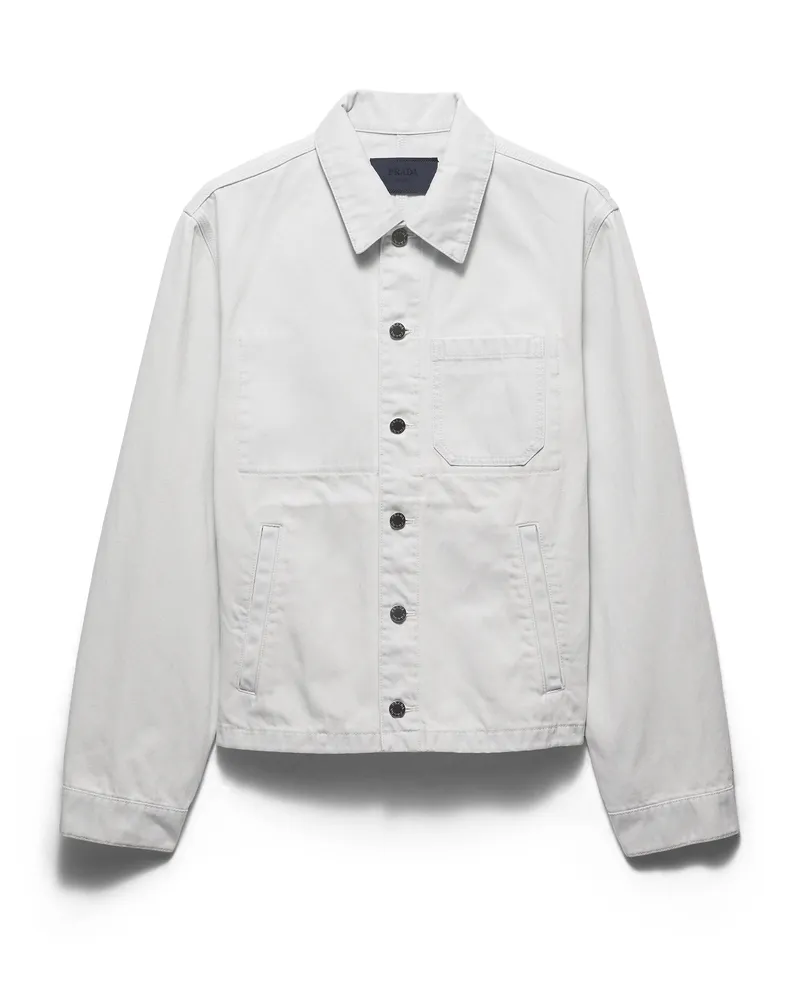 Prada Blousonjacke Aus Denim, Herren, Himmelblau, Größe Himmelblau