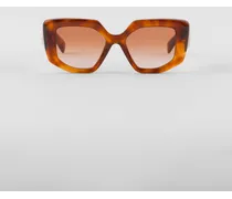 Prada Sonnenbrille mit  Logo Cognacfarbene