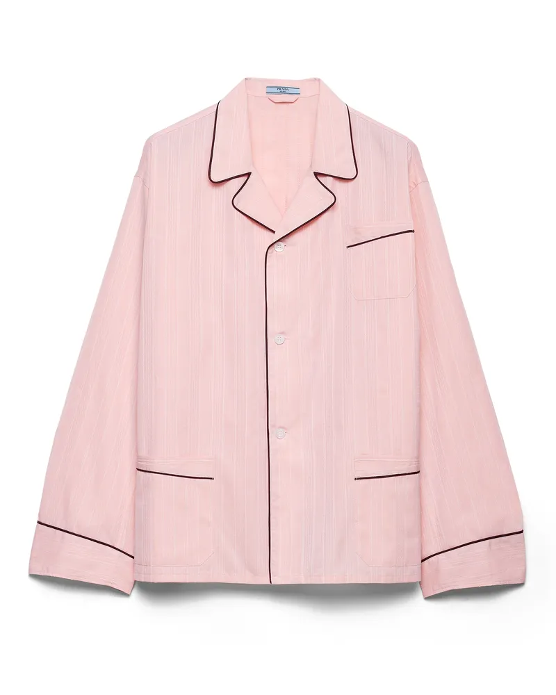 Prada Hemd Aus Baumwolle, Damen, Pfirsich, Größe Pfirsich