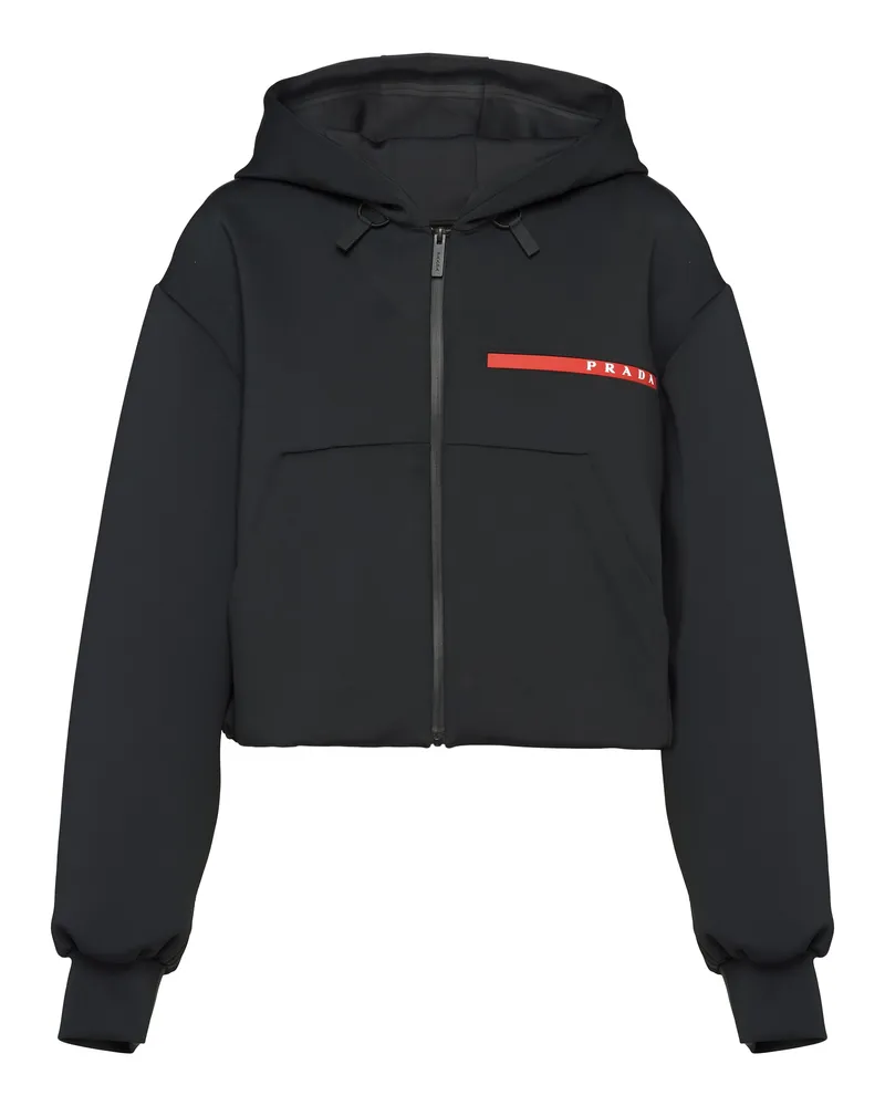 Prada Sweatshirt Aus Double Jersey, Damen, Schwarz, Größe Schwarz
