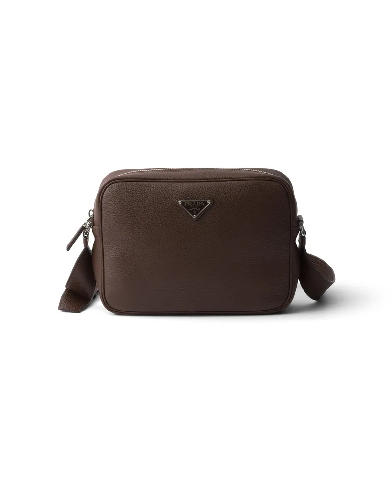 Prada Schultertasche Aus Leder, Herren, Sienna Sienna