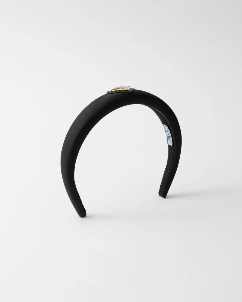 Prada Headband aus Re-Nylon Schwarz