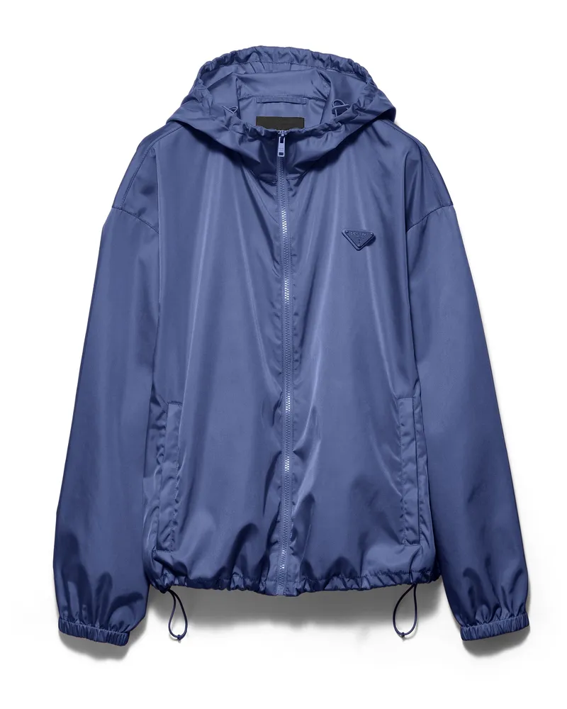 Prada Regenjacke Aus Re-nylon, , Ostseeblau, Größe Ostseeblau