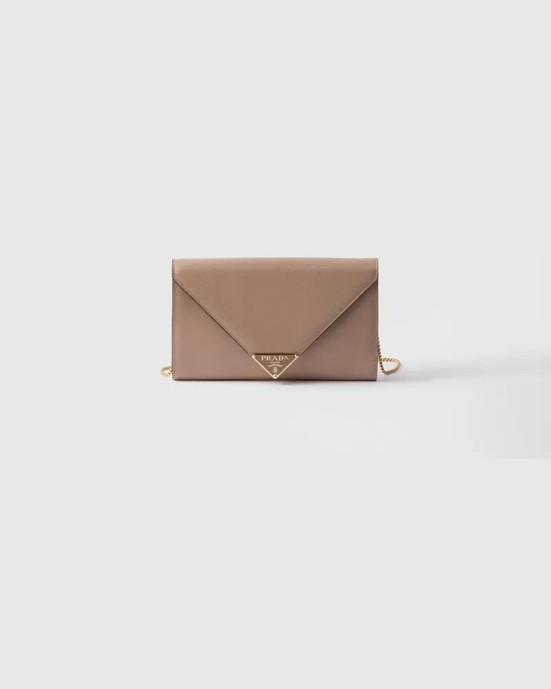 Prada Mini Bag aus Saffiano-Leder Puder
