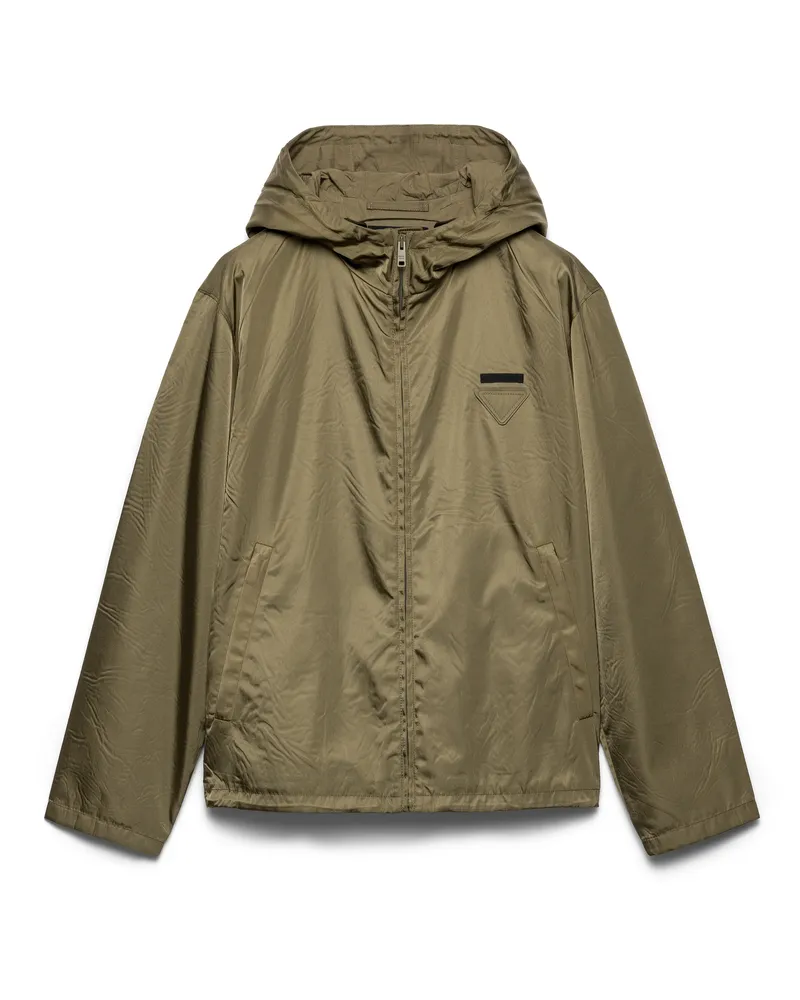 Prada Jacke Aus Re-nylon, Herren, Oliv, Größe Oliv