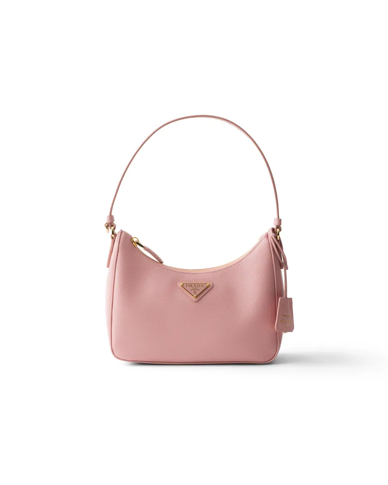 Prada Mini Bag Aus Saffiano-leder, Damen, Peach 4 Peach