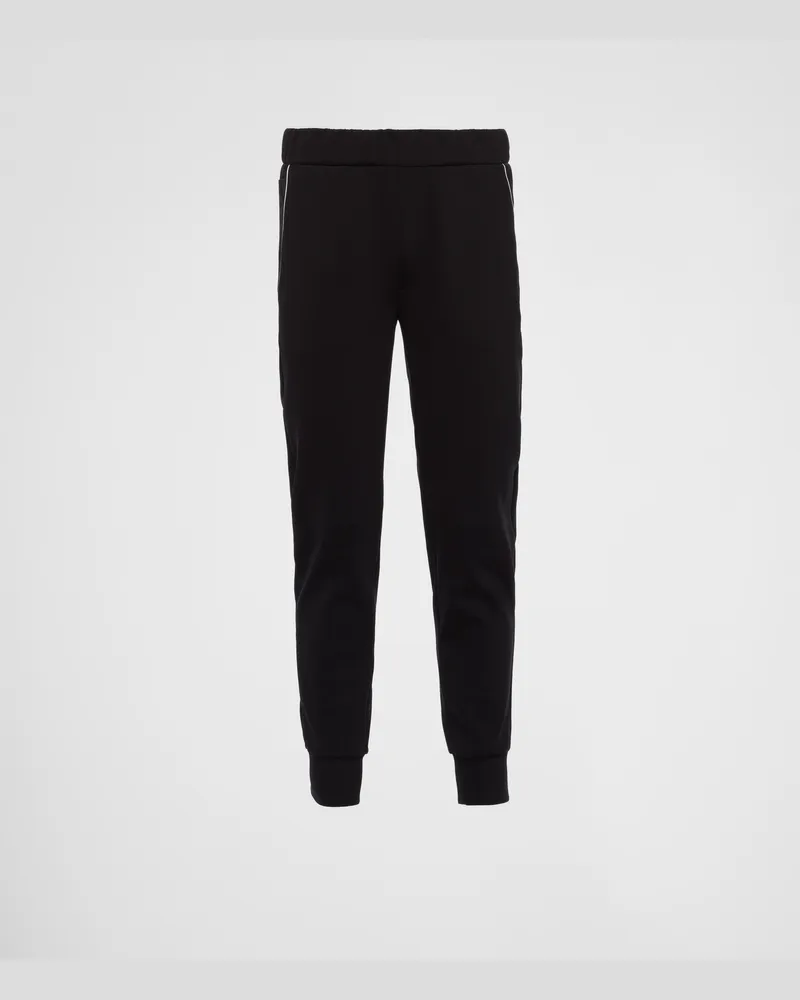 Prada Jogginghose mit Details aus Re-Nylon Schwarz