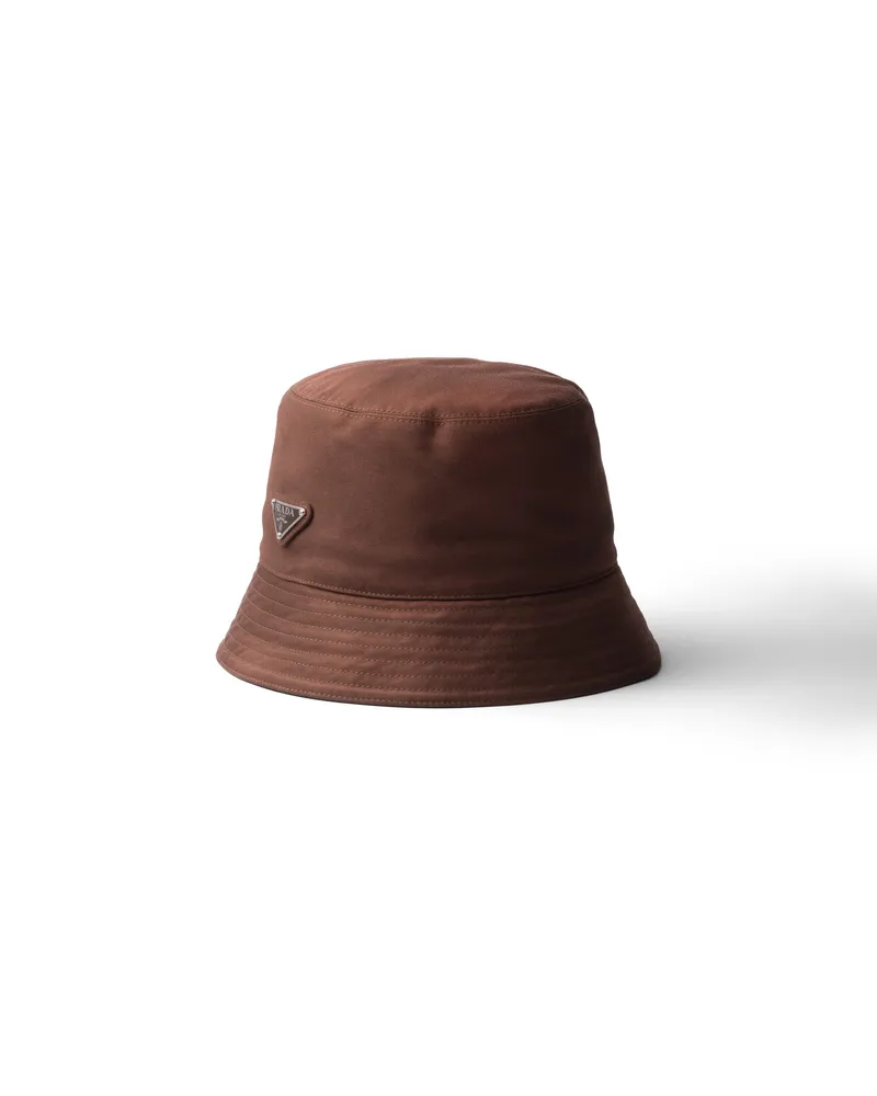 Prada Fischerhut Aus Baumwolle, Herren, Ebenholz, Größe Ebenholz