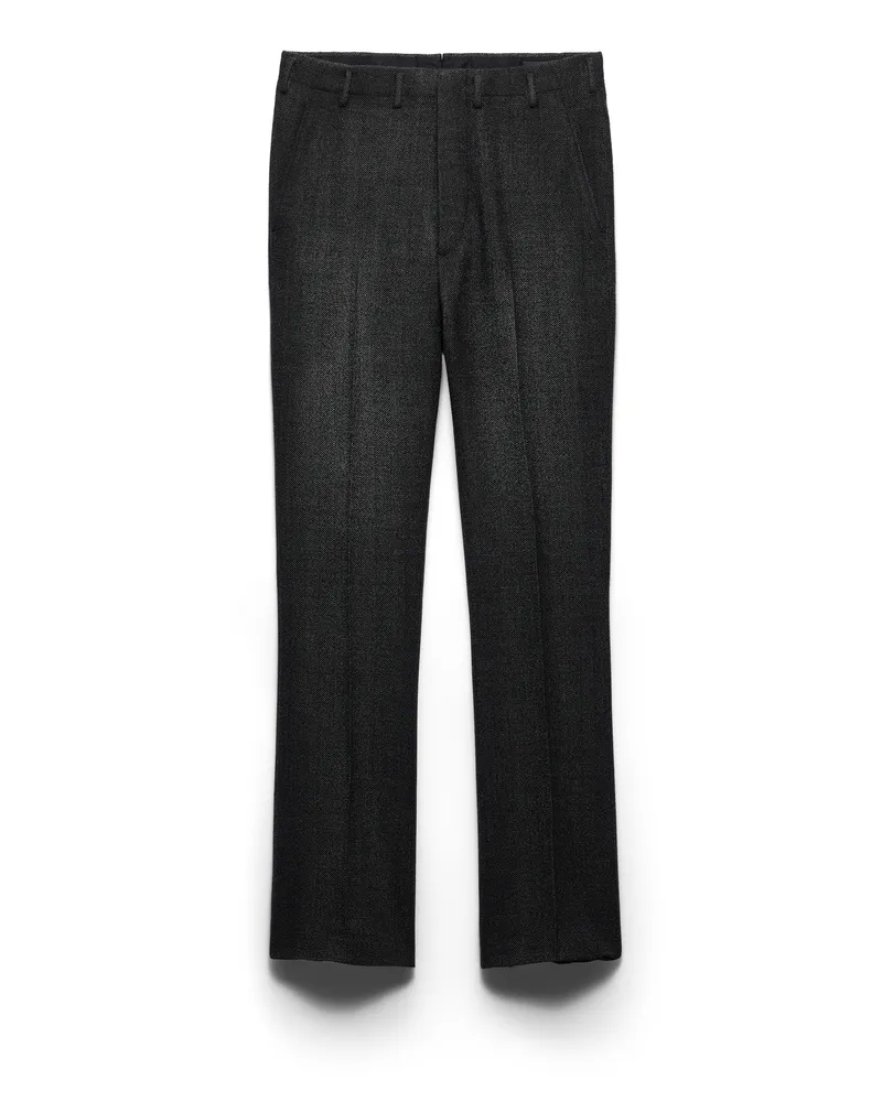 Prada Hose Aus Wolle, Herren, Schwarz, Größe Schwarz