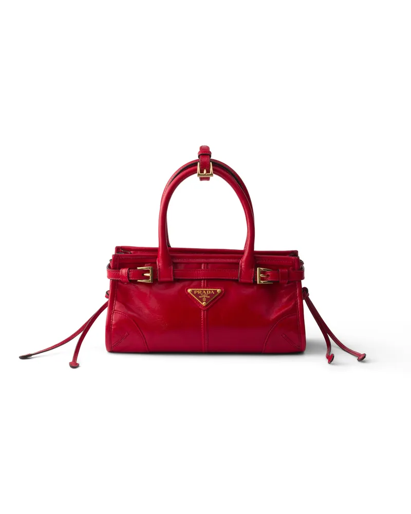 Prada Bonnie Mini-handtasche Aus Leder, Damen, Rot Rot