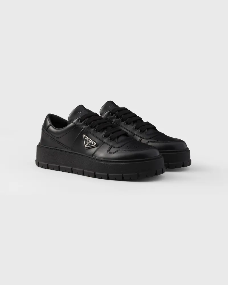 Prada Sneaker aus Leder Schwarz