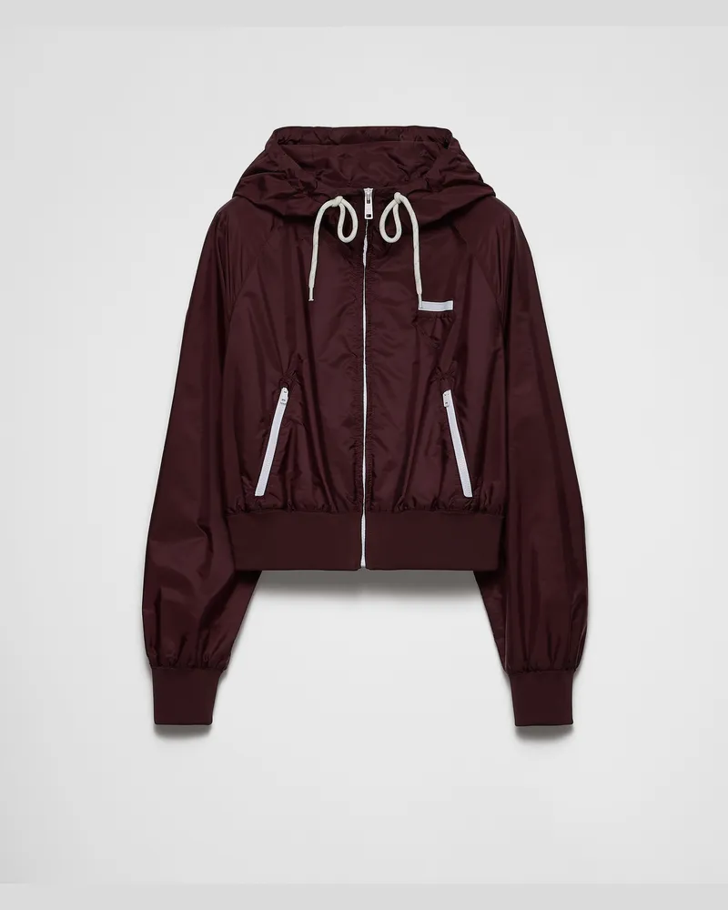 Prada Blousonjacke aus leichtem Re-Nylon Granat