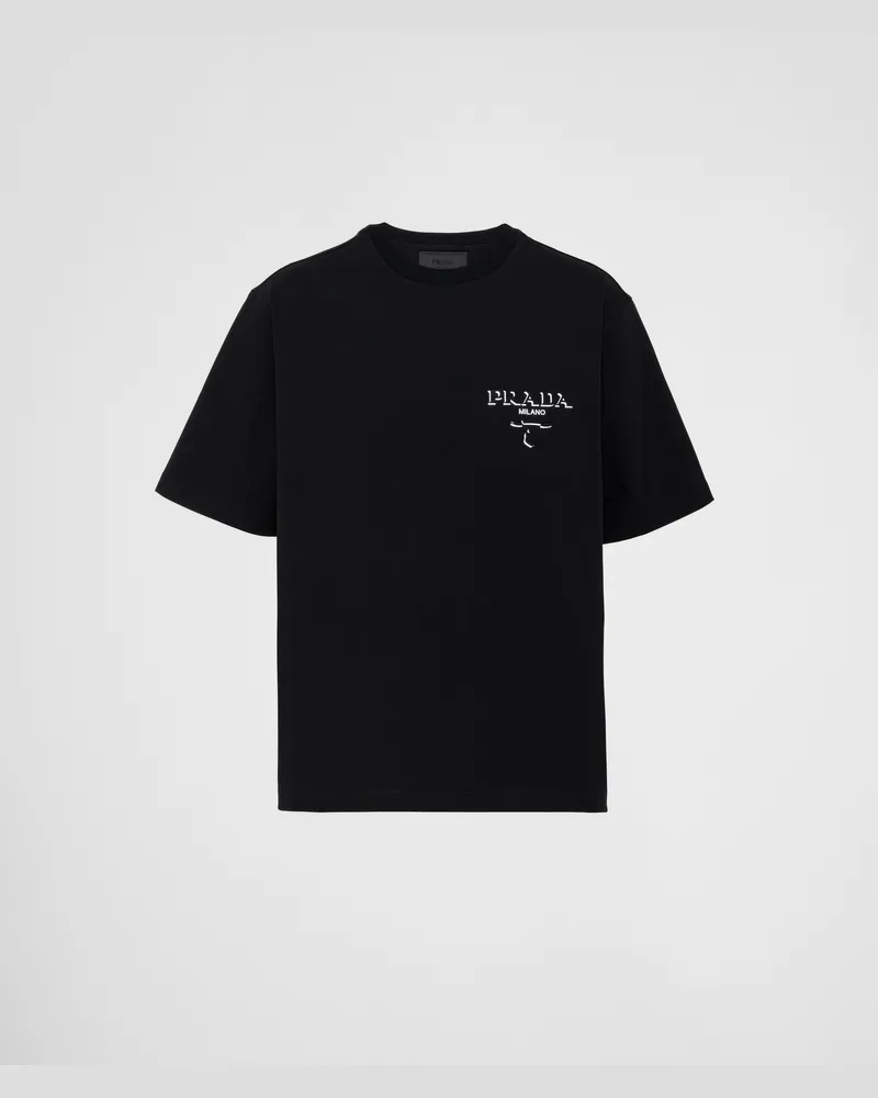 Prada T-Shirt aus Baumwolle Schwarz