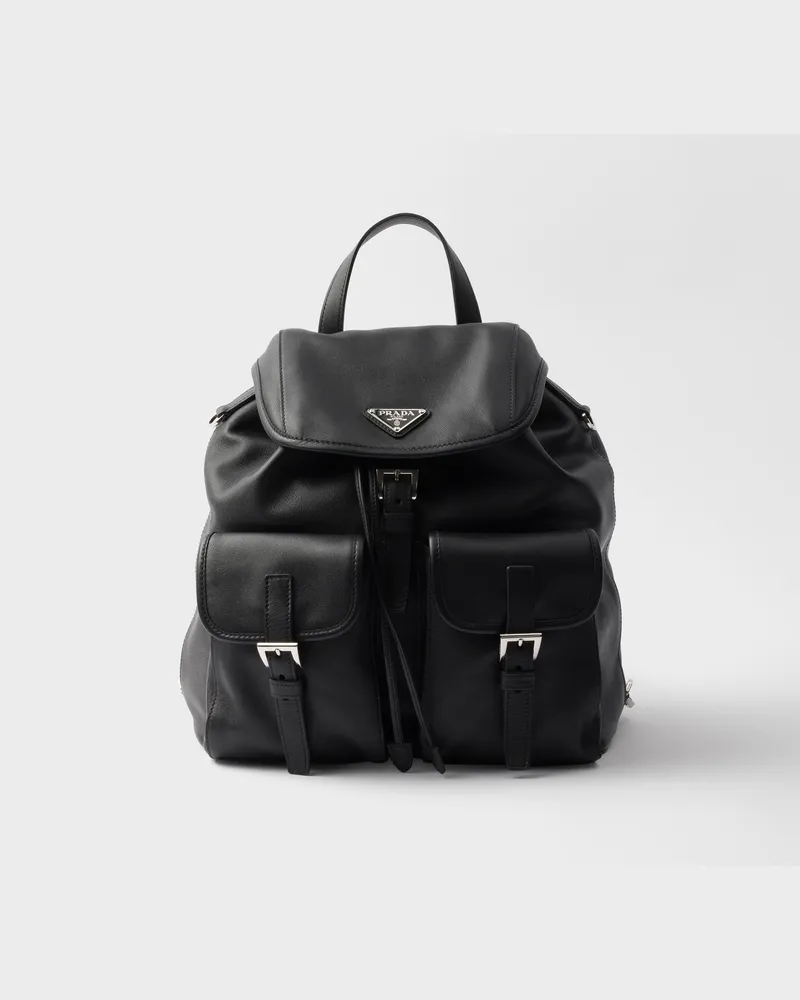 Prada Rucksack aus Leder Schwarz