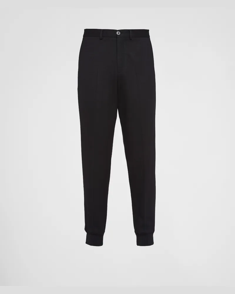 Prada Jogginghose aus Wolle Schwarz