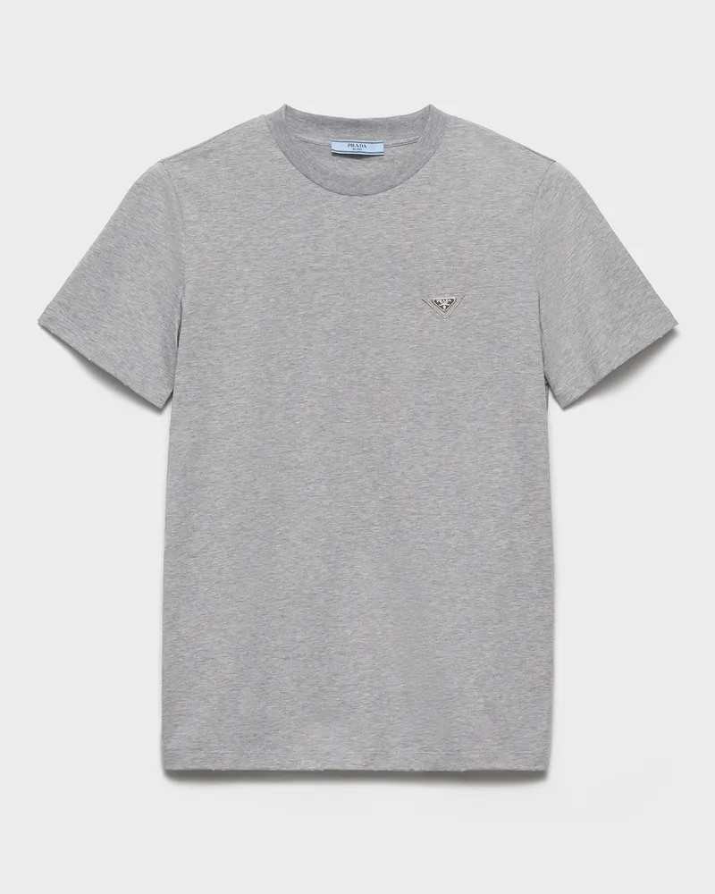 Prada T-Shirt aus Jersey Grau
