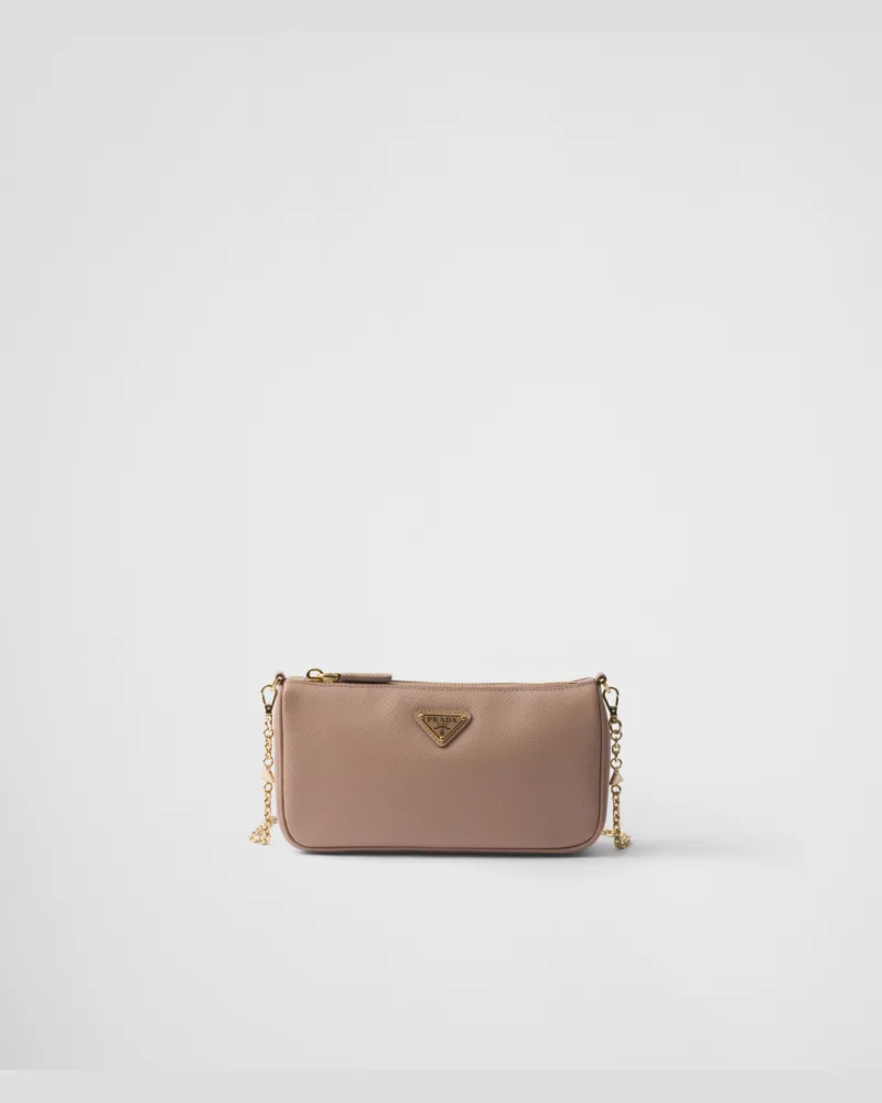 Prada Mini Bag aus Saffiano-Leder Puderrosa