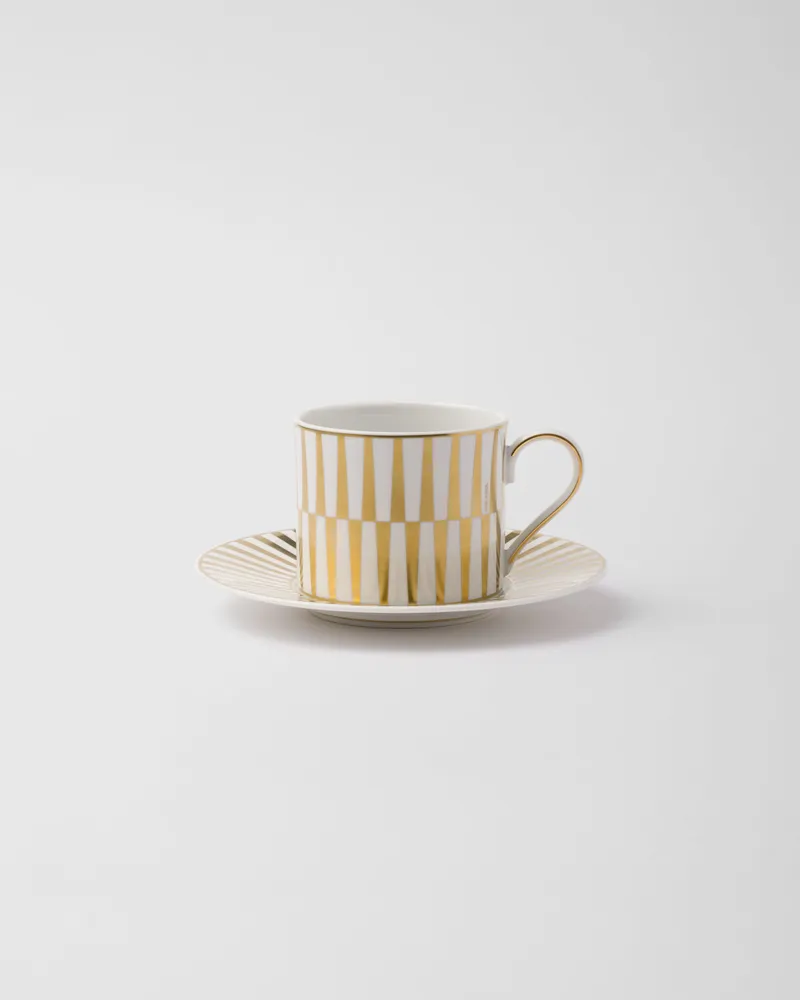 Prada Teetasse aus Porzellan – Stripes Weiss