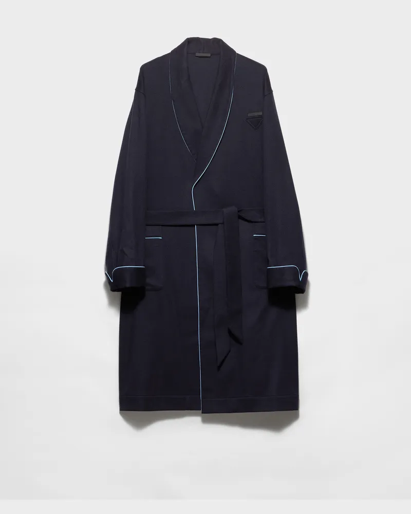 Prada Bademantel aus Kaschmir Blau