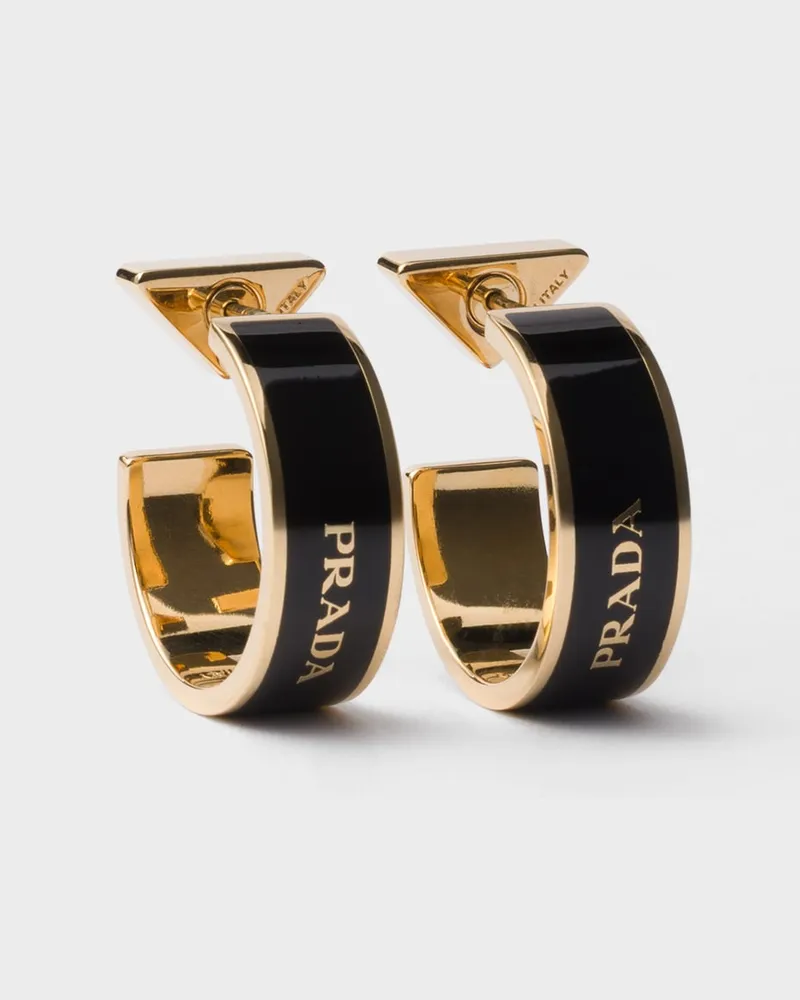 Prada Ohrringe aus Metall Schwarz