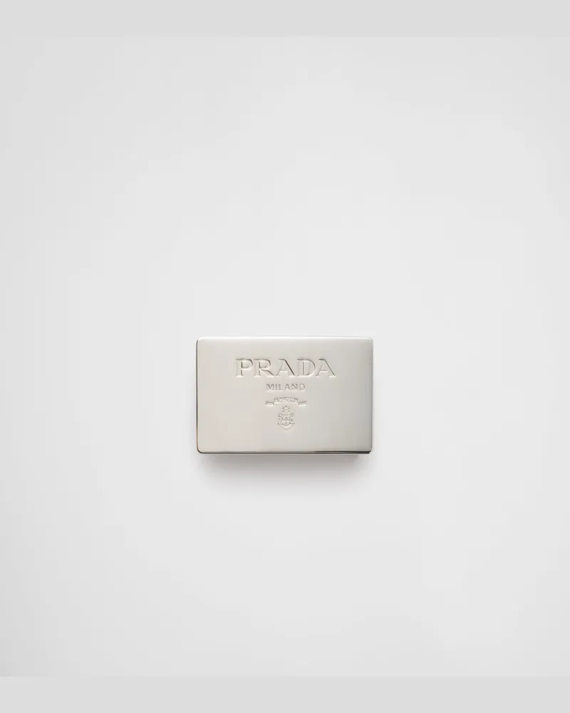 Prada Gürtelschließe aus Metall Silber