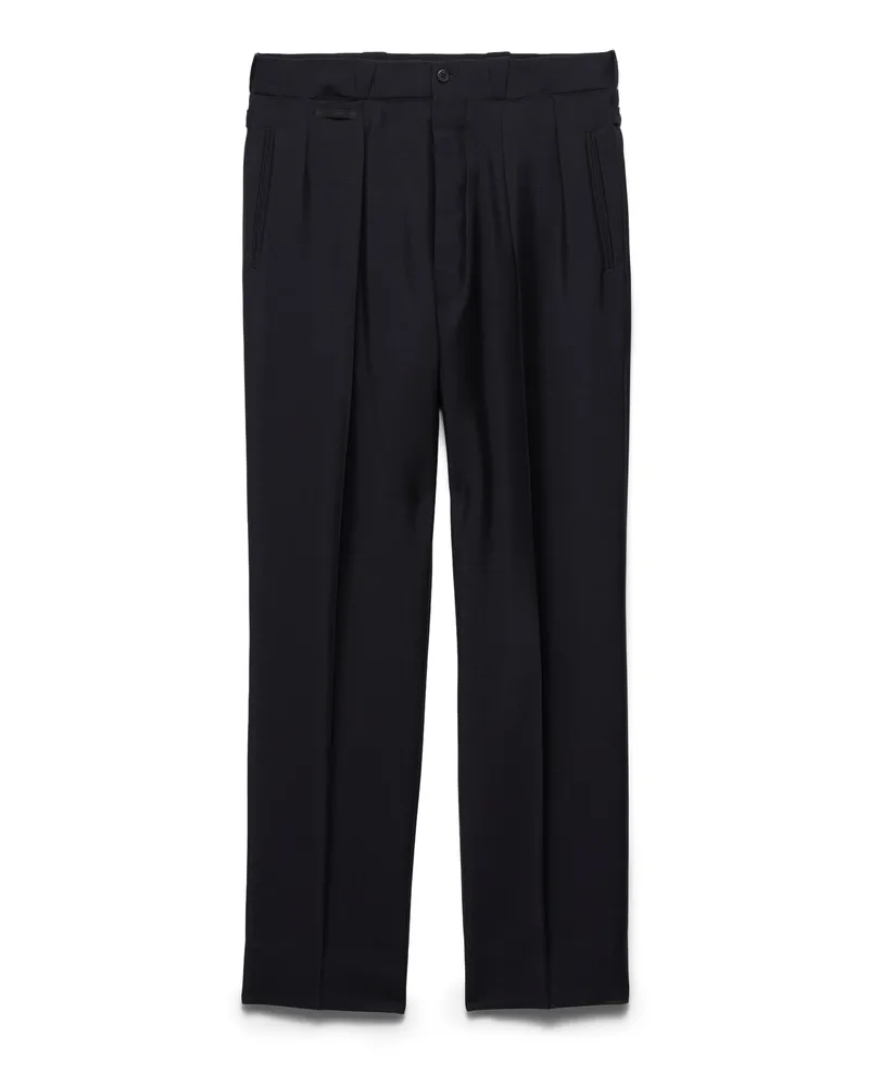 Prada Hose Aus Mohairwolle, Herren, Blau, Größe Blau