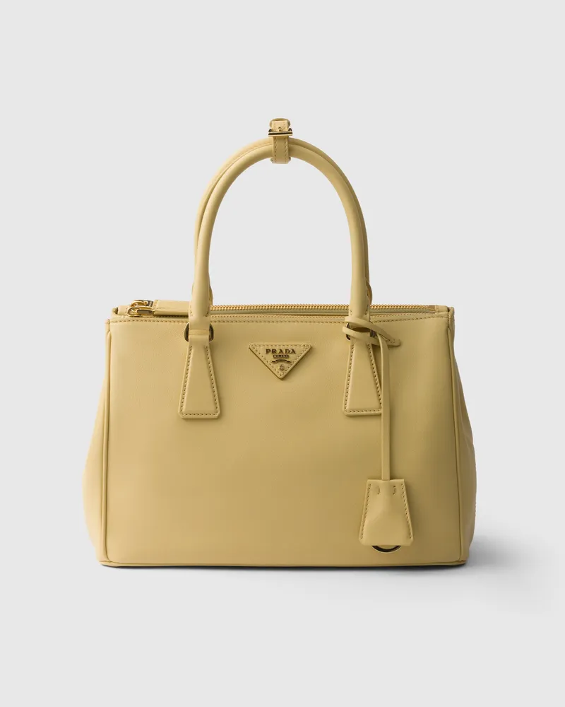 Prada Mittelgroße  Galleria Tasche aus Leder Vanille