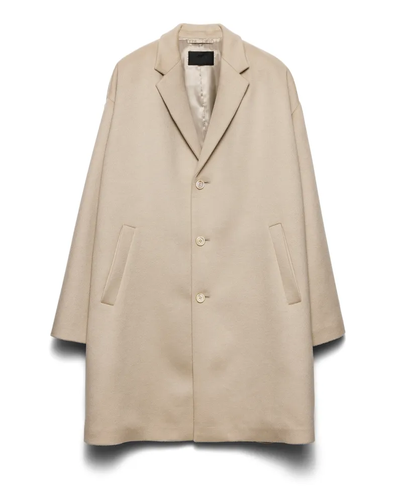 Prada Mantel Aus Wollgemisch, Herren, Kalkstein, Größe Kalkstein