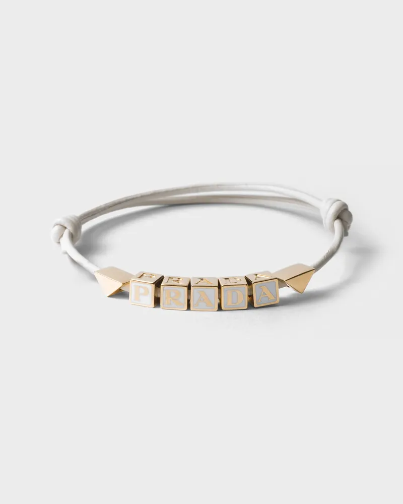 Prada Armband aus Nappa-Leder Weiss