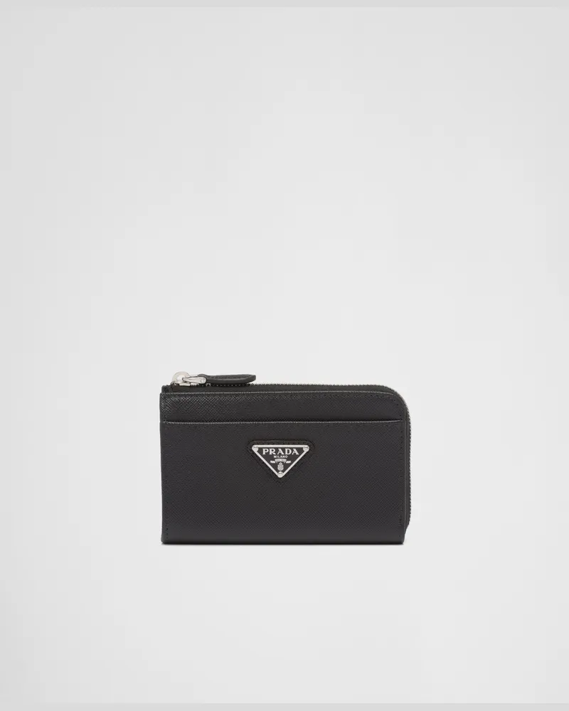 Prada Saffiano-Schlüsselanhänger Schwarz