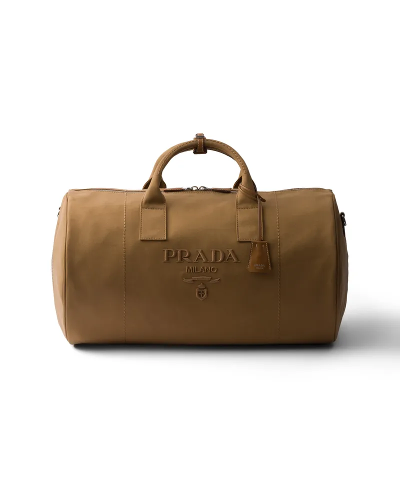 Prada Weekender Aus Canvas, , Tabak Tabak