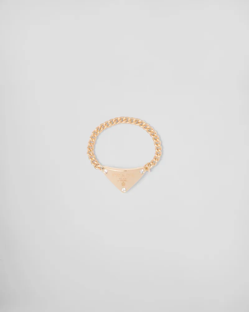 Prada Eternal Gold Kettenring aus Gelbgold mit Diamanten Gold