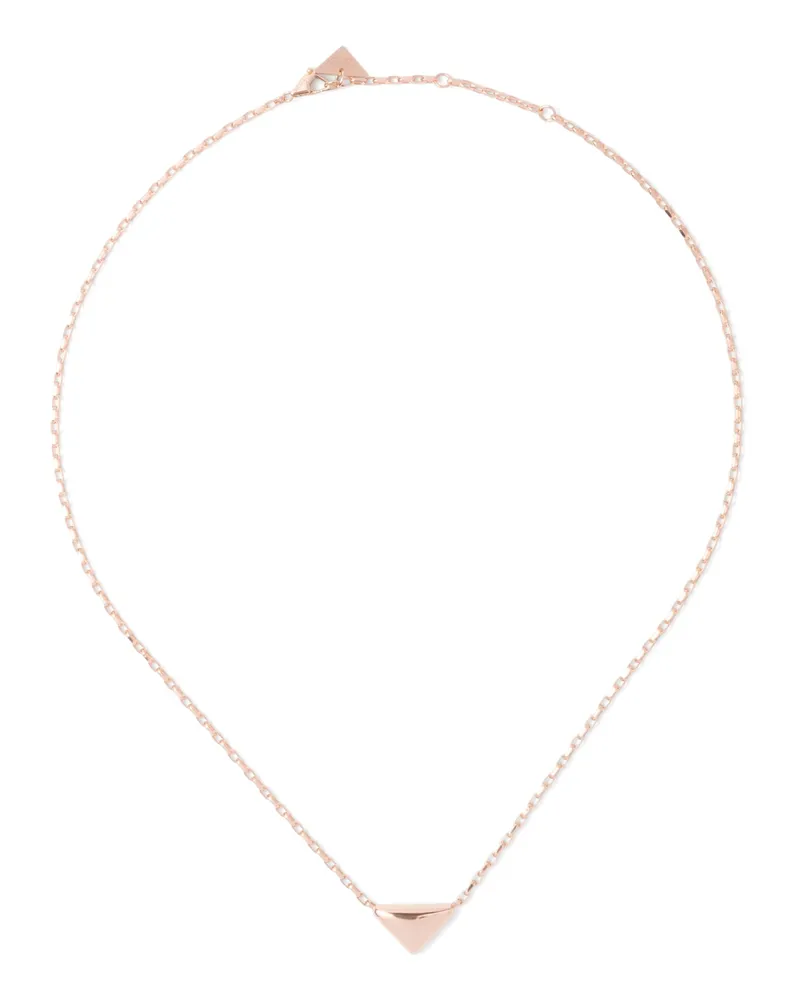 Prada Eternal Gold Halskette, roségold Mit Kleinem Triangolo-anhänger, Damen, Roségold Roségold