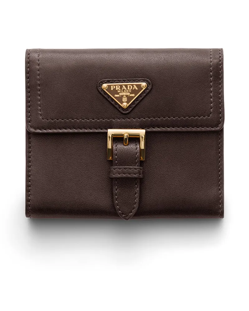 Prada Kleine Geldbörse Aus Nappa-leder, Damen, Sienna Sienna