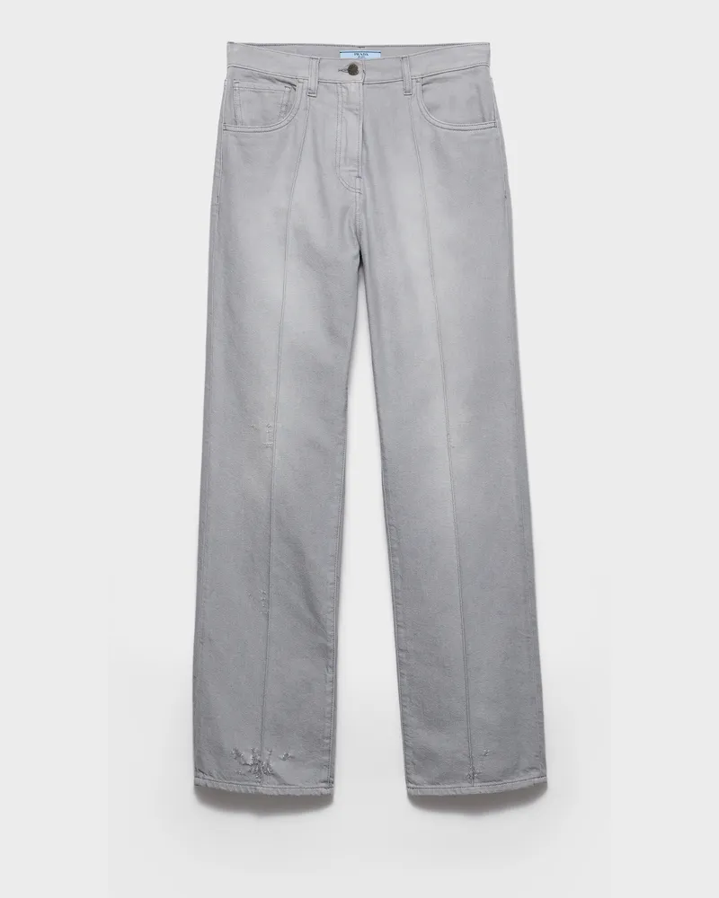 Prada Jeans aus gewaschenem Denim Grau
