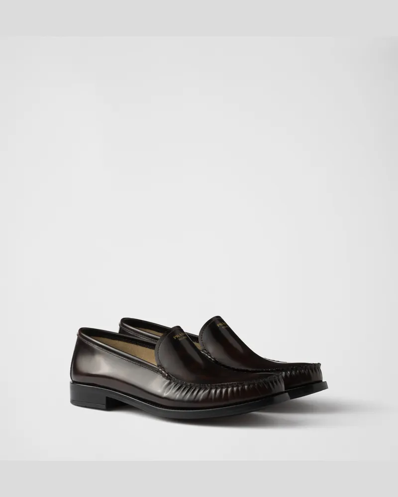 Prada Loafer aus gebürstetem Leder Sienna