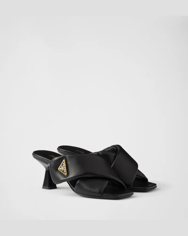 Prada Sandalen aus gepolstertem Nappa-Leder Schwarz