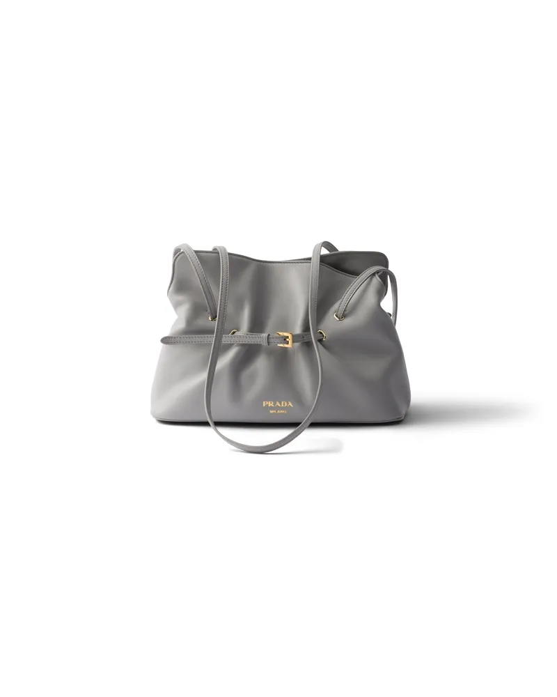 Prada Kleine  Dada Tasche Aus Nappa-leder, Damen, Granitgrau Granitgrau