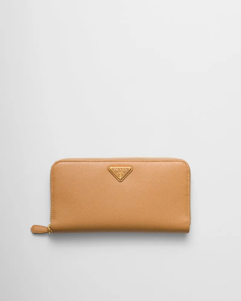 Prada Saffiano Leather Wallet Natur