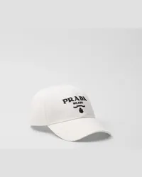 Prada Baseballkappe aus Drill Weiss