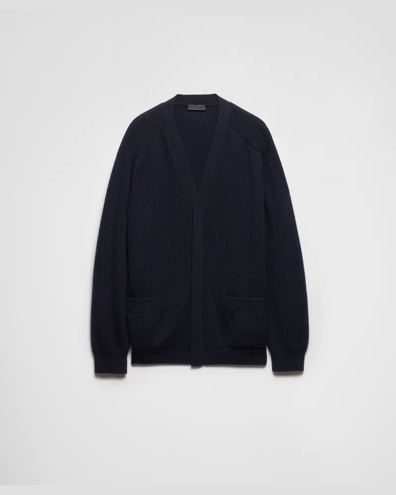 Prada Strickjacke aus Kaschmir Blau