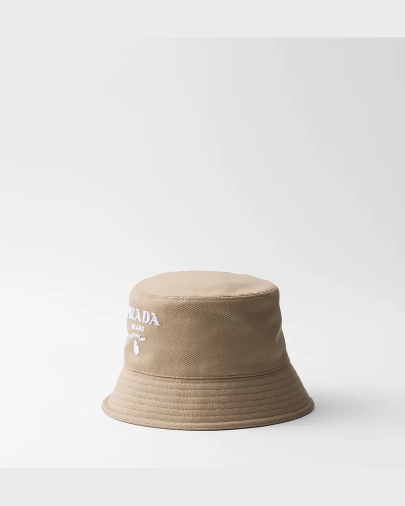 Prada Fischerhut aus Drill Khaki