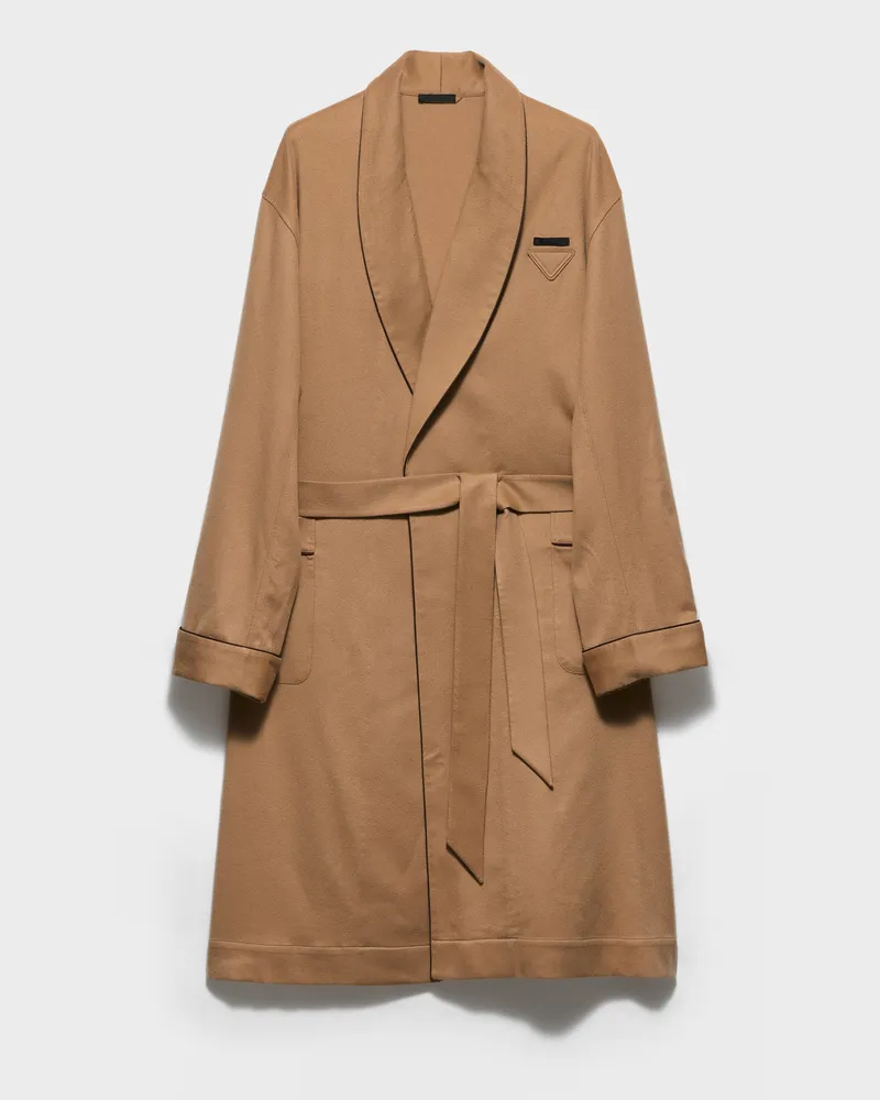 Prada Bademantel aus Kaschmir Kamelbraun