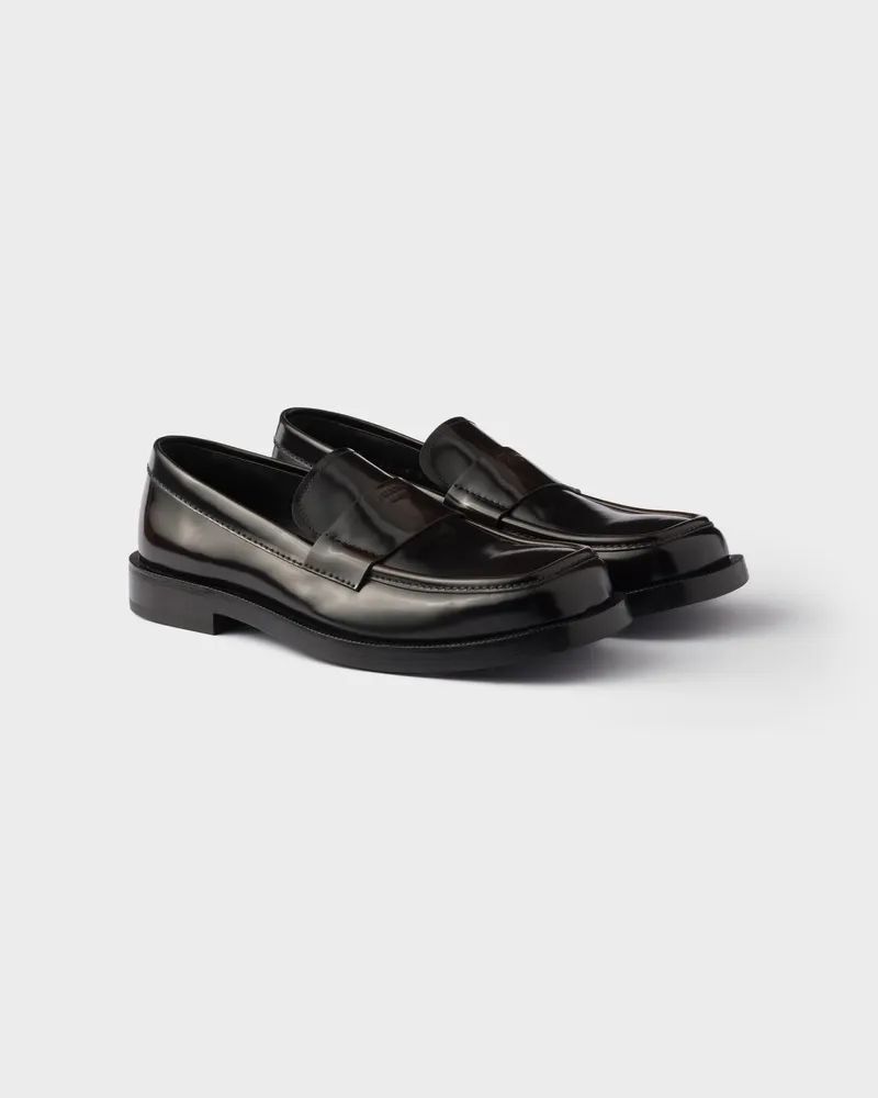 Prada Loafer aus gebürstetem Leder Sienna