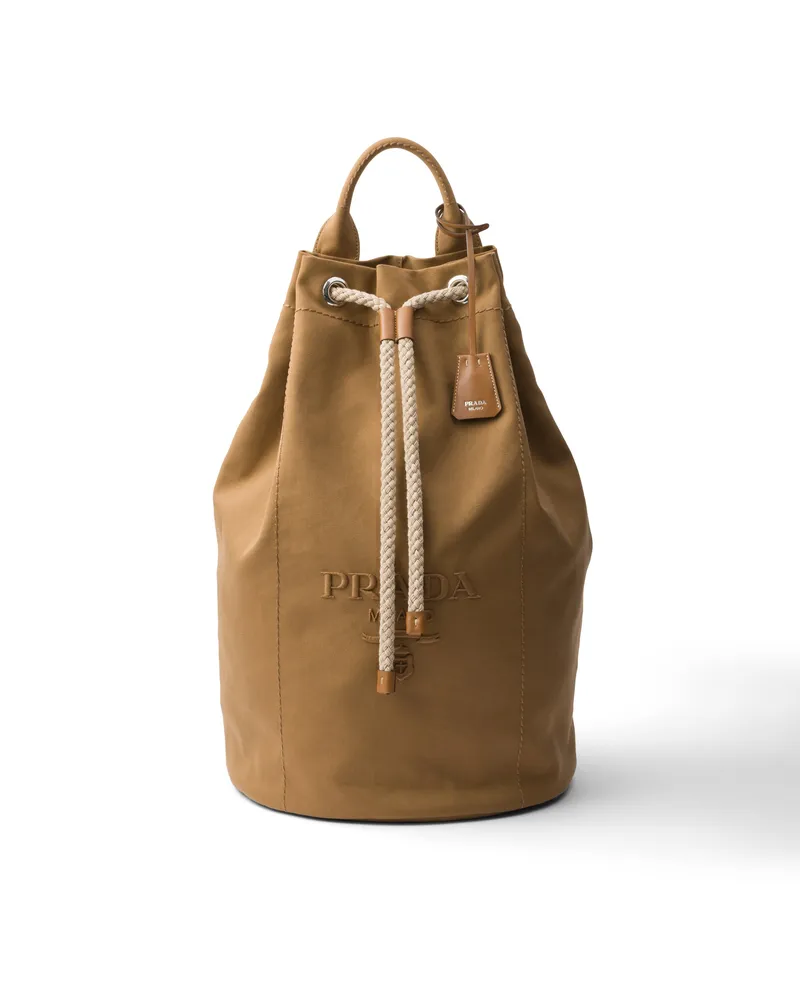 Prada Weekender Aus Canvas Mit Kordelzug, Herren, Tabak Tabak