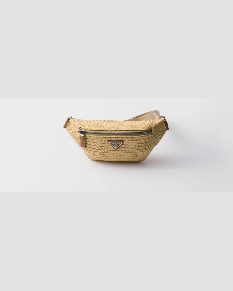 Prada Gehäkelte Gürteltasche Natur