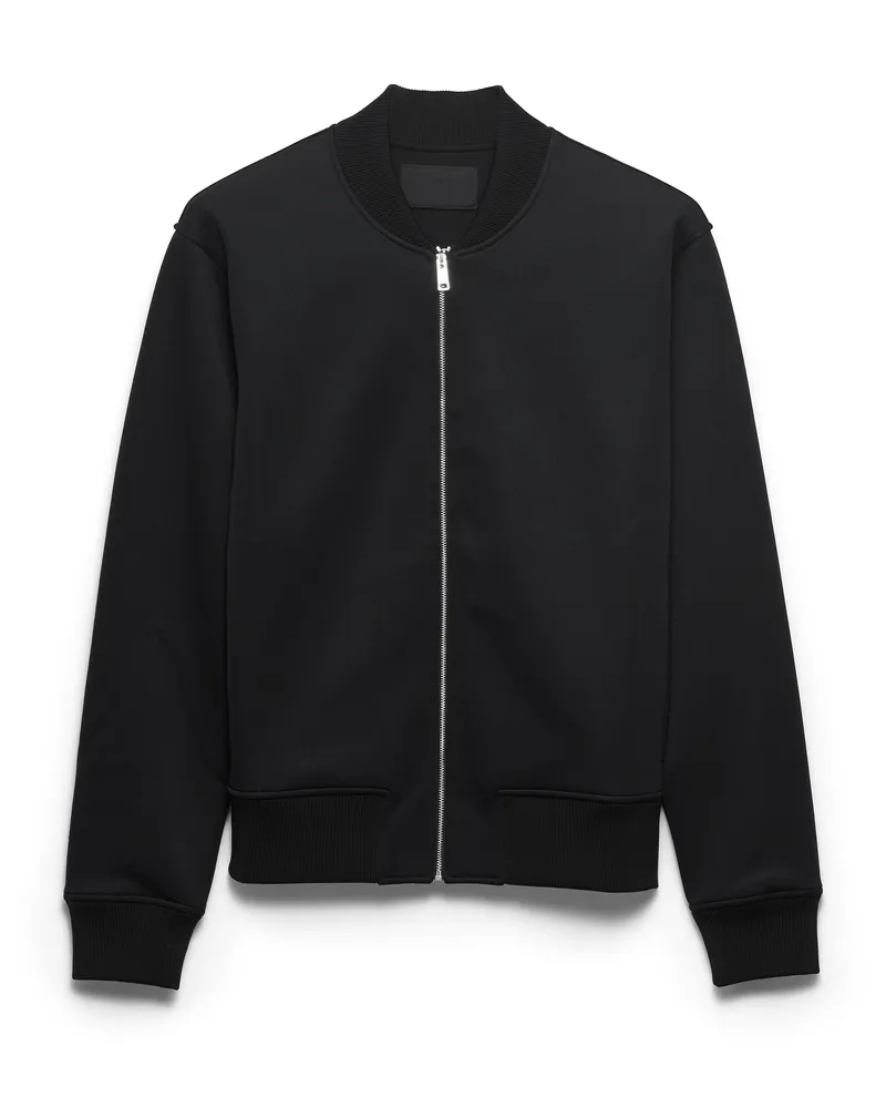 Prada Blousonjacke Aus Jersey, Herren, Schwarz, Größe Schwarz